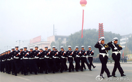 晋中市交警支队形象队列