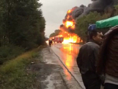 山西神池产生油罐车爆炸变乱 1人殒命3人受伤