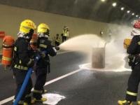 安徽德阳发展高速公路隧道交通变乱及火警消防应急演练