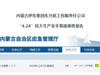 4死36伤内蒙古东兴化工“4·24”爆炸变乱调查汇报出炉！！！