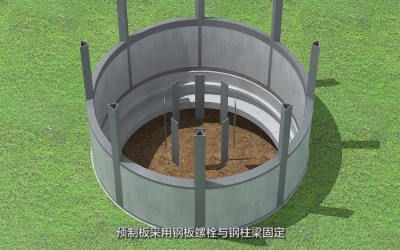地下辐射式竖井智能停车系统三维视频